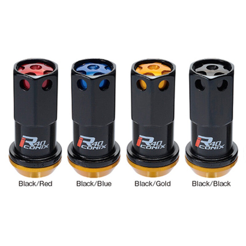 Project Kics 12X1.25 Black R40 Lug Nut - Single