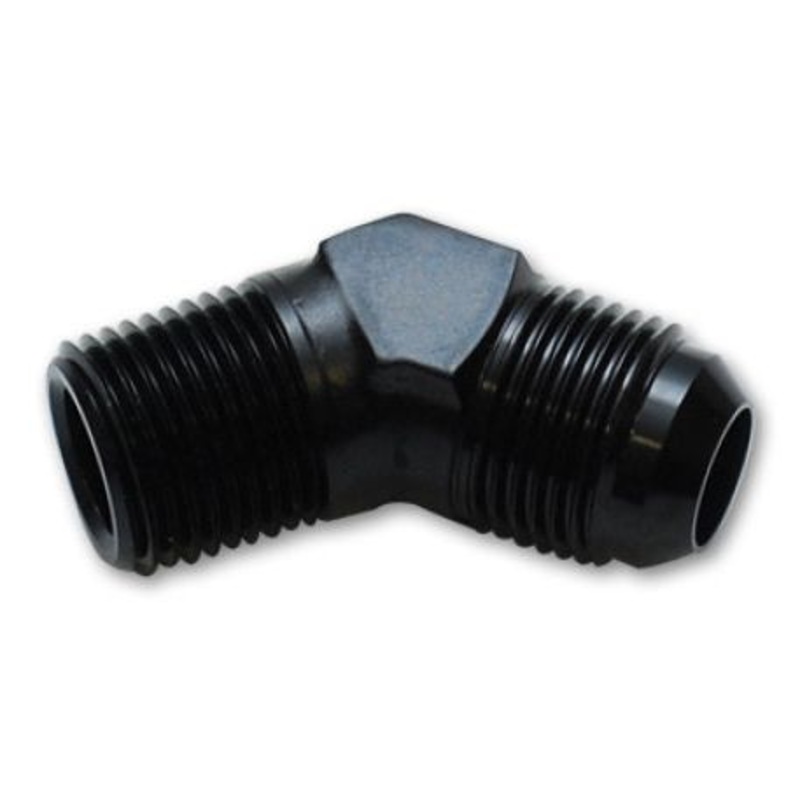 Vibrant 45 Degree Adapter Fitting (AN to NPT) Size -8AN x 1/2in NPT