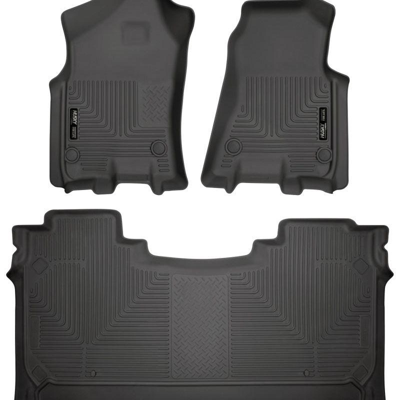 Husky Liners 19 Dodge Ram 1500 Crew Cab Weatherbeater Black Front & 2nd Seat Floor Liners