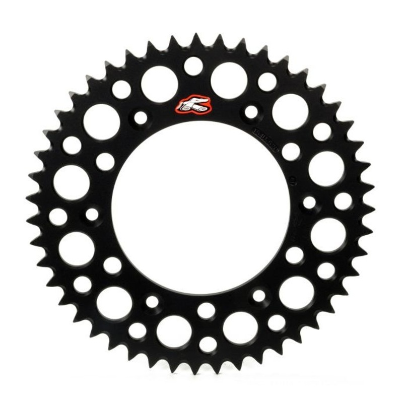 Renthal 98-24 Kawasaki KX 80/85L/85II/100/112 Rear Grooved Sprocket - Black 420-51P Teeth