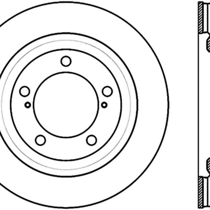 StopTech Sport Slot 08-12 Toyota Sequoia / 07-12 Tundra Slotted Left Front CRYO Rotor