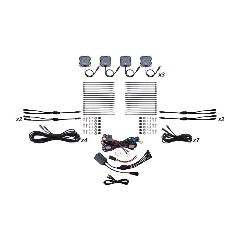 Diode Dynamics RGBW Rock Light Installer Kit w/Controller (12-pack)