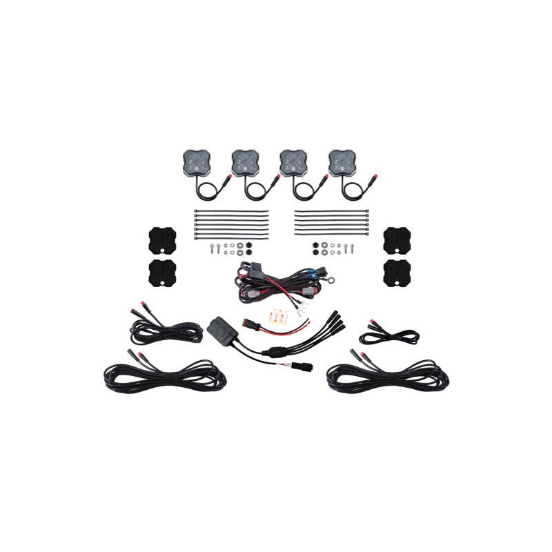 Diode Dynamics RGBW Rock Light Installer Magnet Mount Kit w/Controller (4-pack)