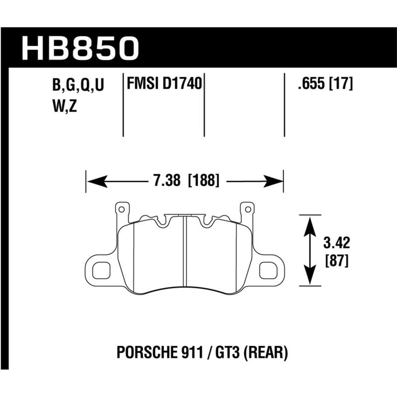 Hawk 2019 Porsche 911 Turbo HPS 5.0 Brake Pads