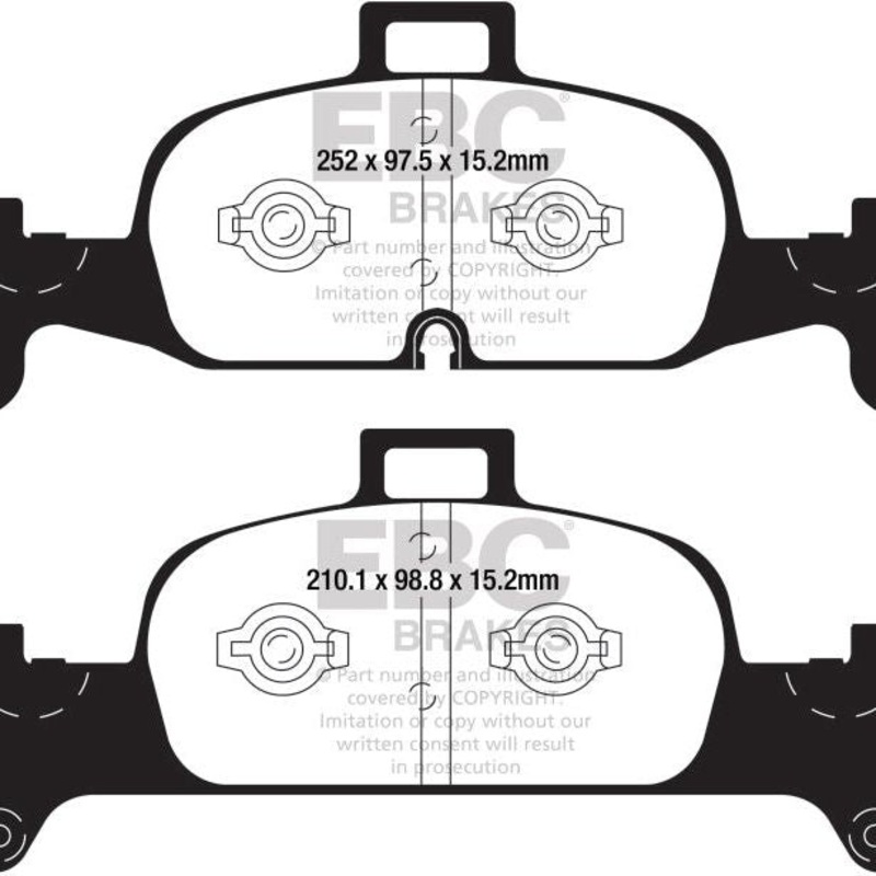 EBC 2018+ Audi A4 Allroad Quattro 2.0L Turbo Greenstuff Front Brake Pads