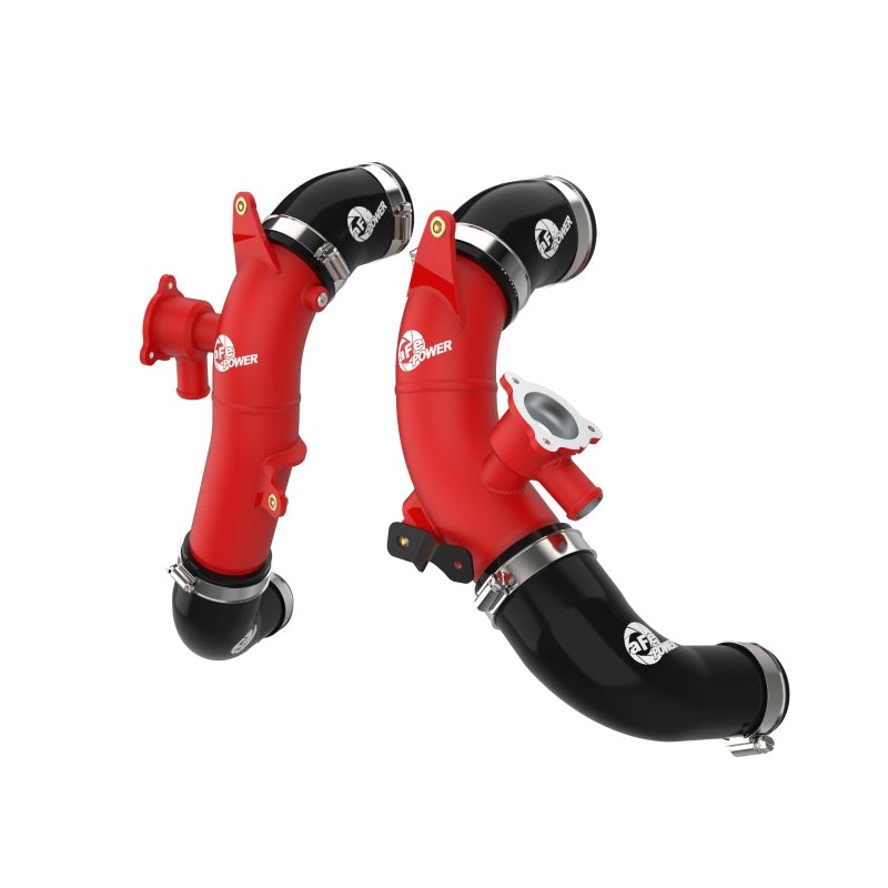 aFe 23-24 Toyota Sequoia V6-3.4L Hybrid BladeRunner 2.5in Aluminum Hot Charge Pipe - Red