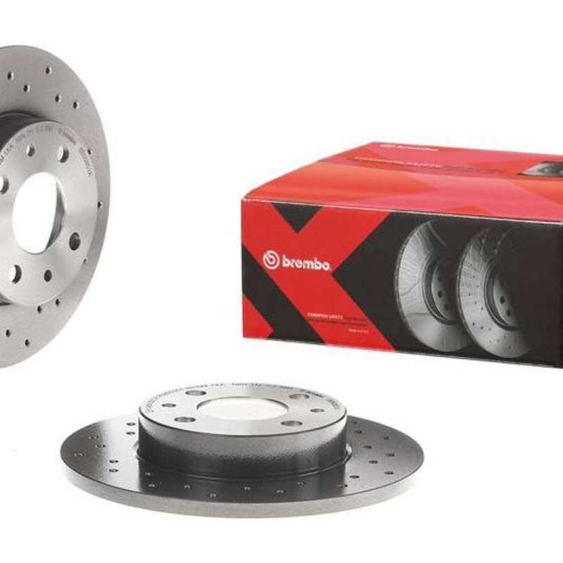 Brembo 2004 Subaru Impreza Front Premium Xtra Cross Drilled UV Coated Rotor