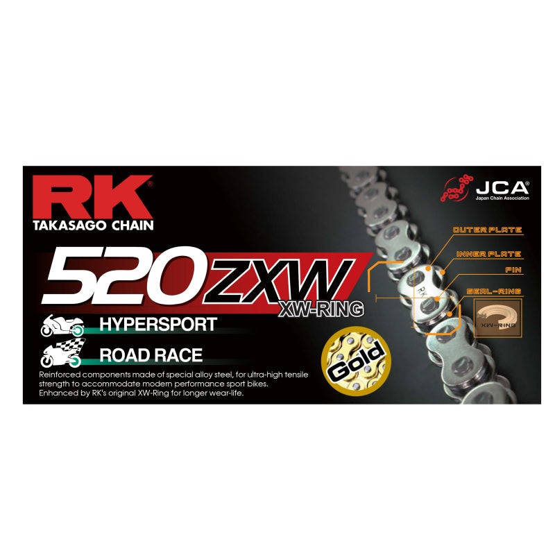 RK Chain 520ZXW-120 - Gold