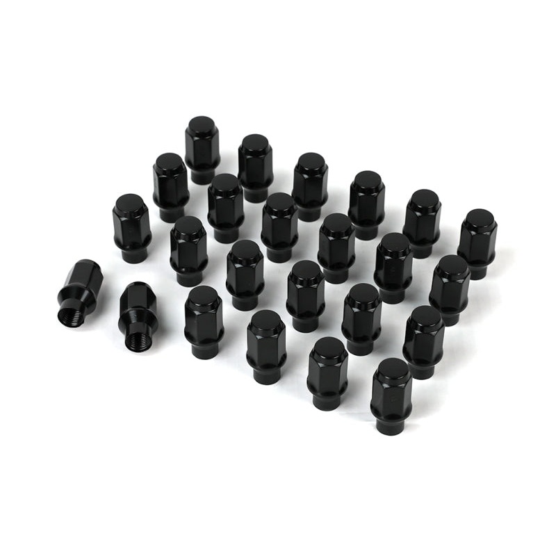 ICON Alloys Lug Nut Kit Black - 14x1.5 - 24 Lug Nuts w/ Custom Shank