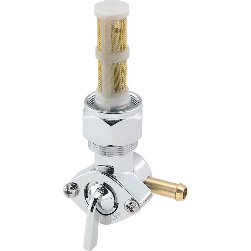Bikers Choice 78-86 Big Twin & XL Chrome 22MM Petcock Straight Right Facing Outlet