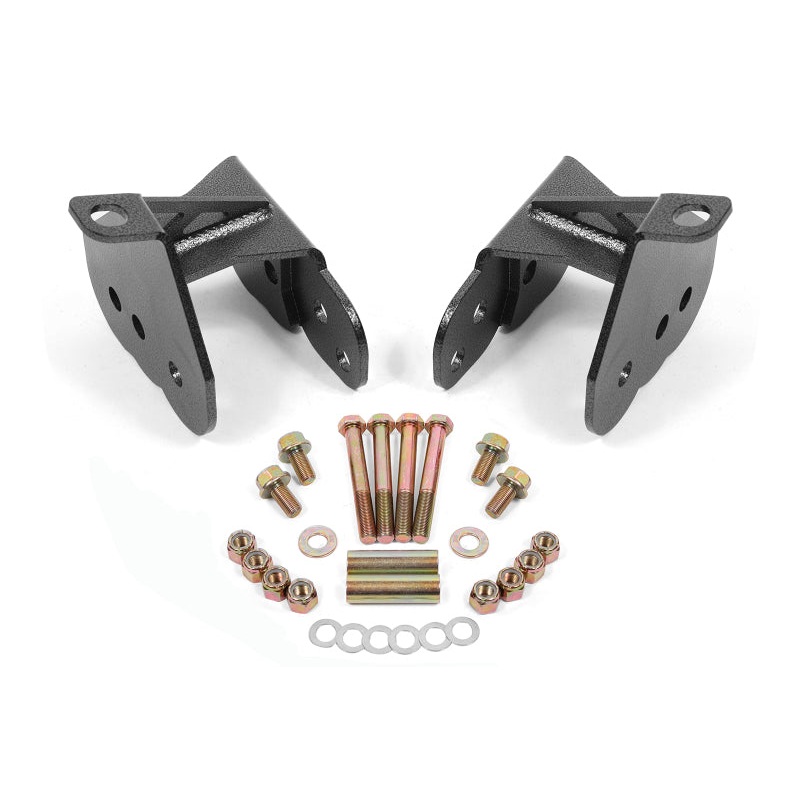 BMR 64-72 Chevy Chevelle Rear Control Arm Relocation Brackets - Black Hammertone