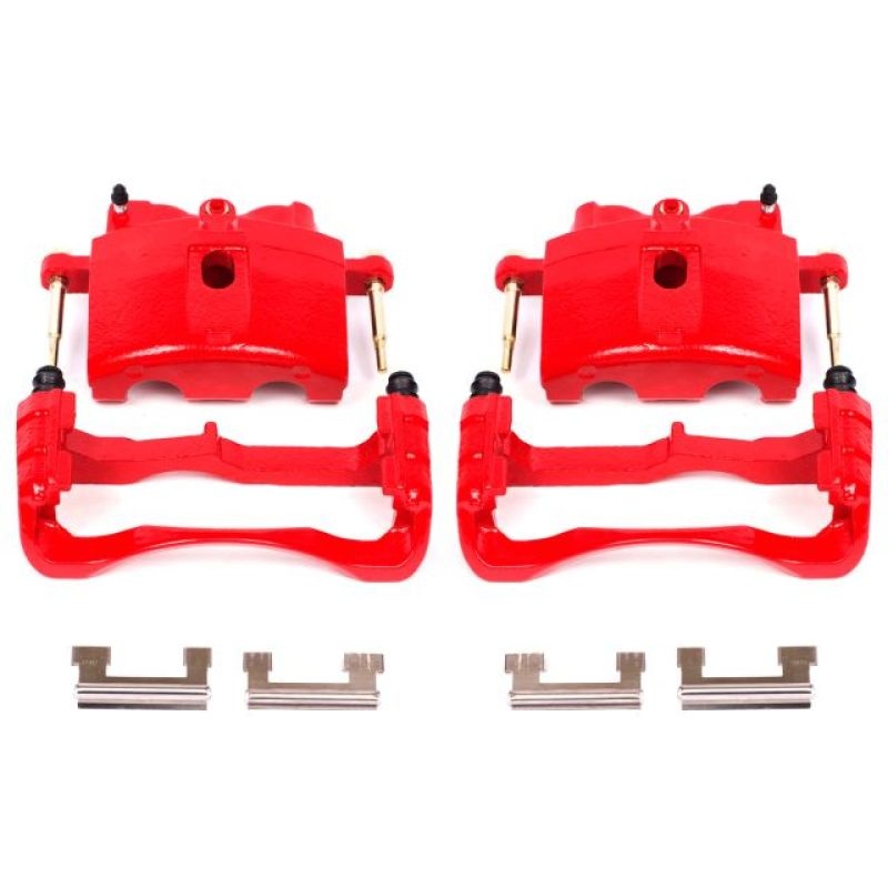 Power Stop 00-04 Cadillac DeVille Front Red Calipers w/Brackets - Pair