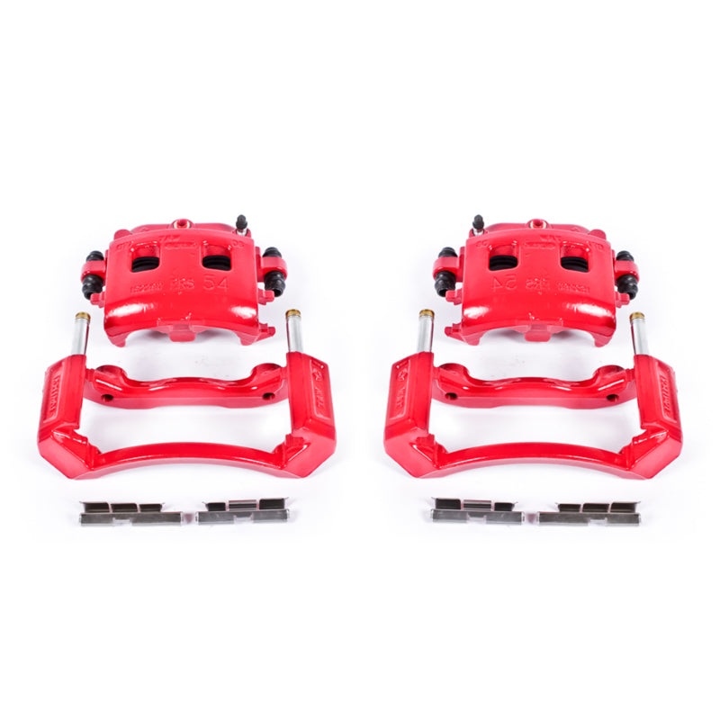 Power Stop 02-05 Dodge Ram 1500 Front Red Calipers w/Brackets - Pair