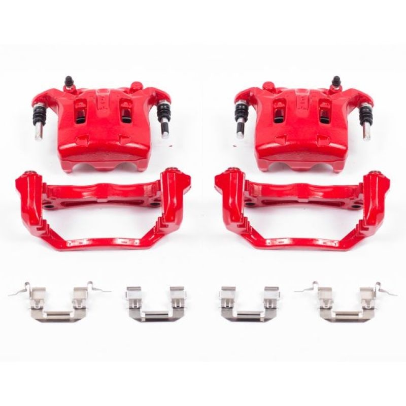 Power Stop 08-12 Infiniti EX35 Front Red Calipers w/Brackets - Pair