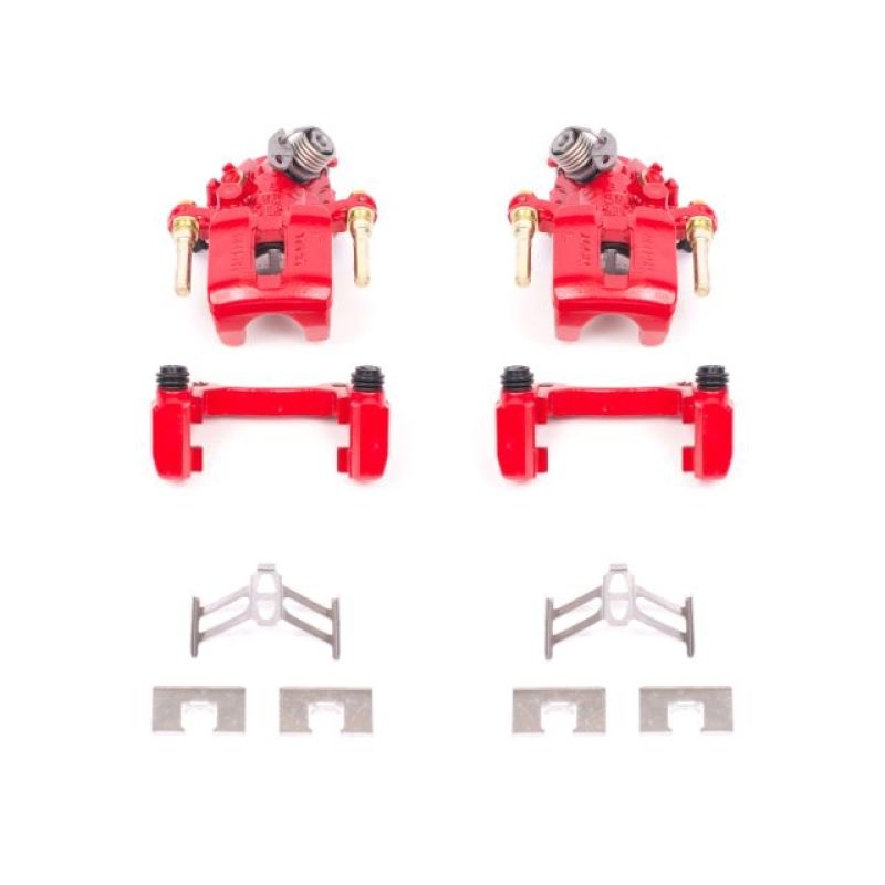 Power Stop 92-01 Honda Prelude Rear Red Calipers w/Brackets - Pair