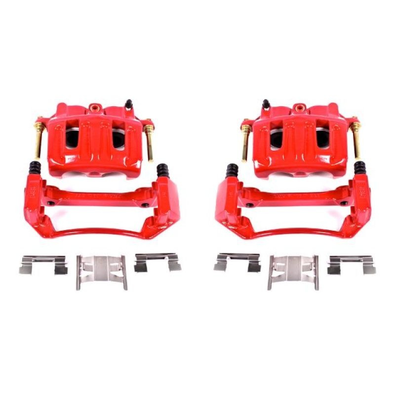 Power Stop 99-03 Ford F-150 Front Red Calipers w/Brackets - Pair