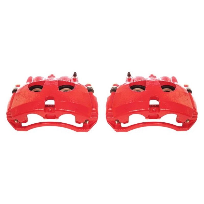 Power Stop 09-10 Dodge Ram 2500 Front Red Calipers w/Brackets - Pair