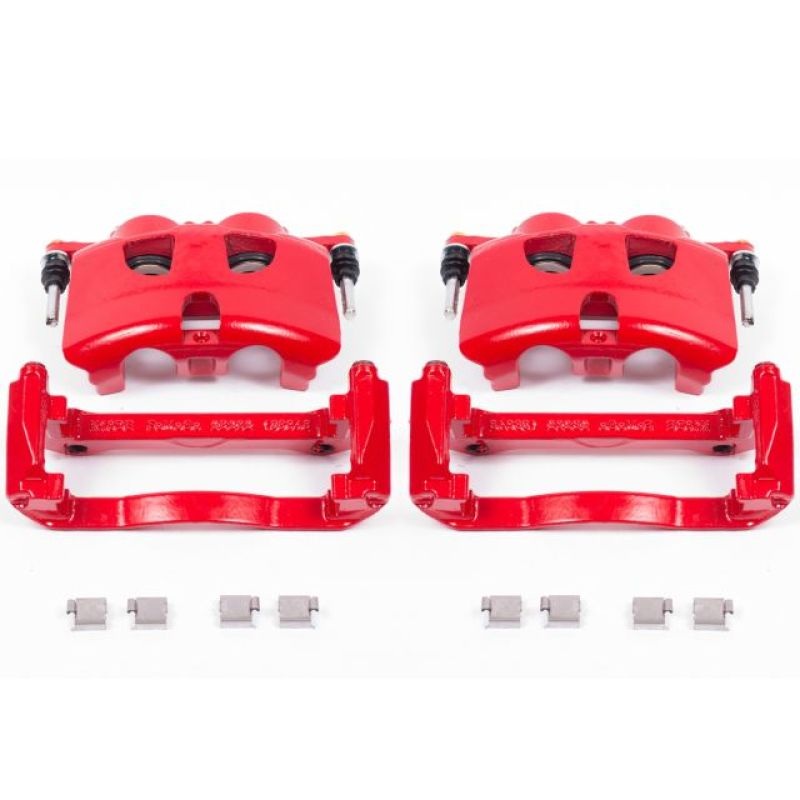 Power Stop 12-19 Ford F-150 Front Red Calipers w/Brackets - Pair