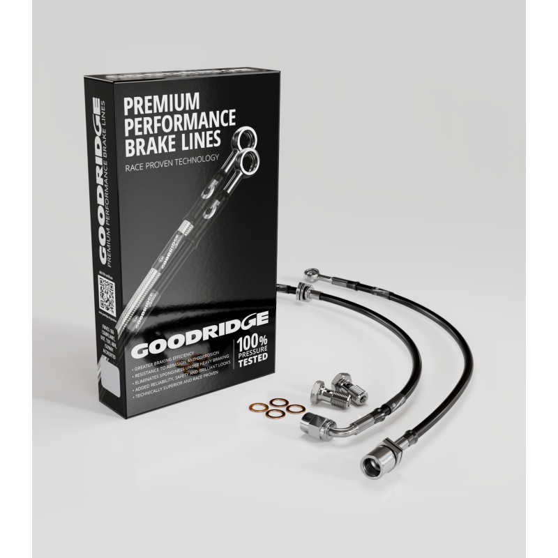 Goodridge 90-91 Honda CRX Stainless Steel Front Brake Lines