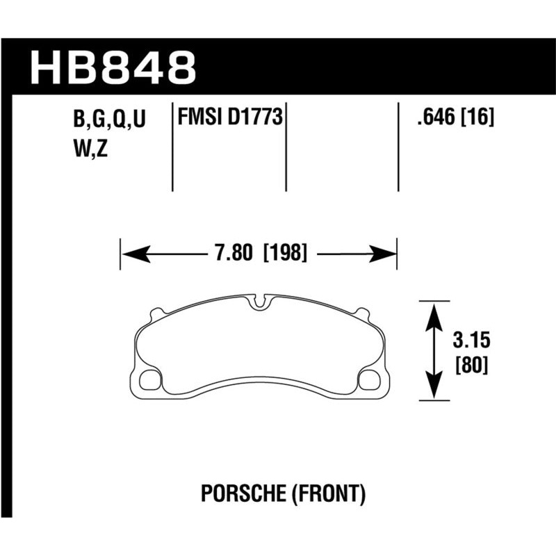 Hawk 14-19 Porsche 911 GT3/GT3 RS / 2016 Porsche Cayman GT4 HPS 5.0 Front Brake Pads