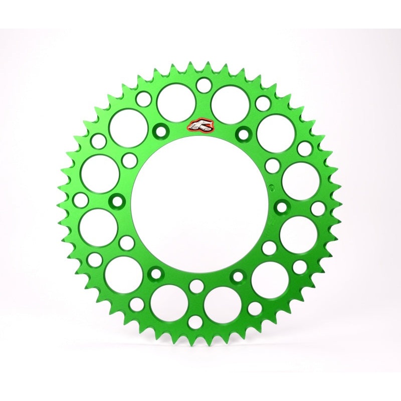 Renthal 2018/ 21-22 Kawasaki KLX450R Rear Grooved Sprocket - Green 520-53P Teeth