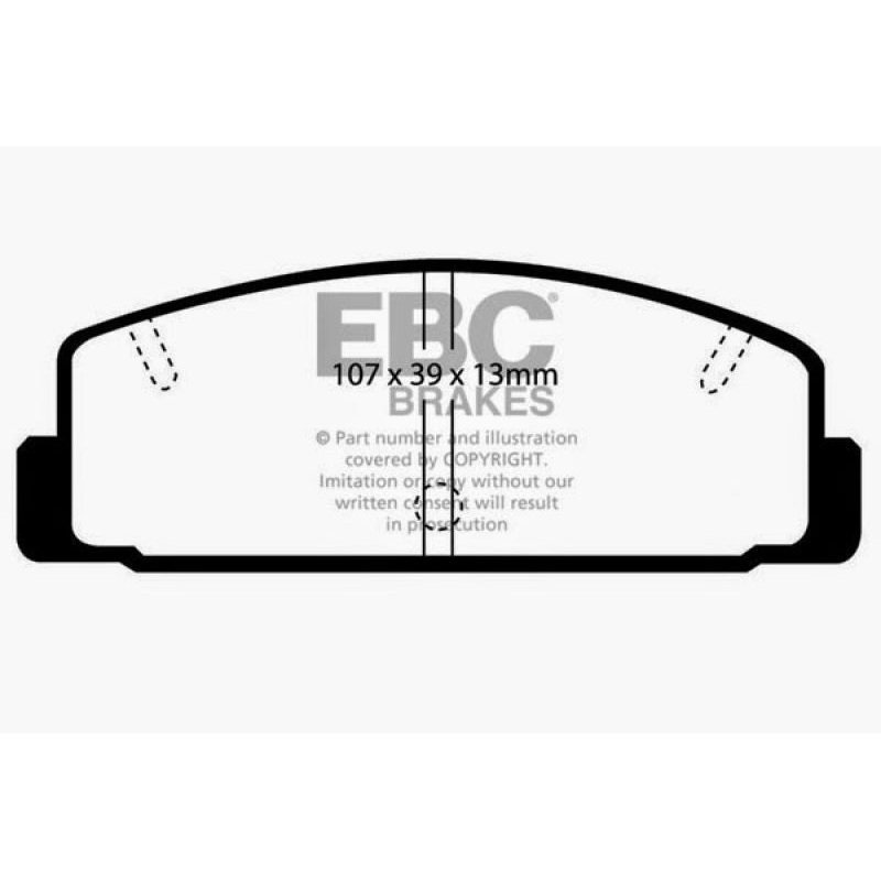 EBC 03-04 Mazda Protege 2.0 Turbo (Mazdaspeed) Greenstuff Rear Brake Pads