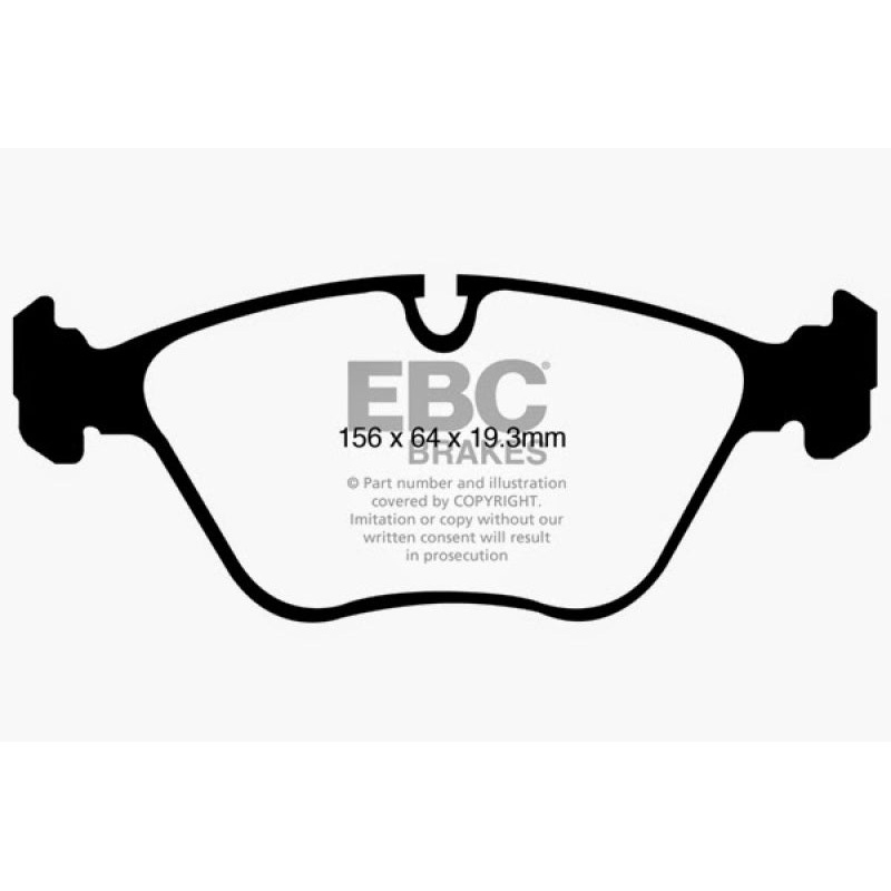 EBC 10-14 BMW X5 4.4 Twin Turbo (50) Redstuff Front Brake Pads