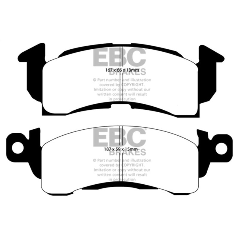EBC 85-90 Chevrolet Astro Van 2WD Greenstuff Front Brake Pads