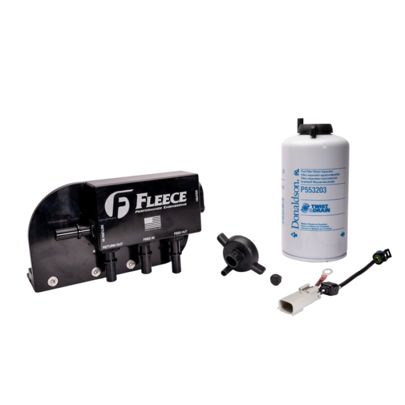 Fleece Performance 17-24 Ford F250-550 Powerstroke Under Bed Fuel Filter Assembly