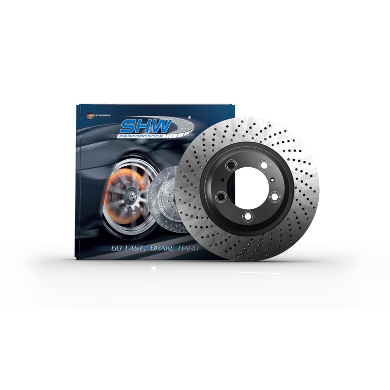 SHW 07-13 Porsche 911 Turbo 3.8L w/o Ceramics Right Rear Drilled-Dimpled MB Brake Rotor(99735240602)