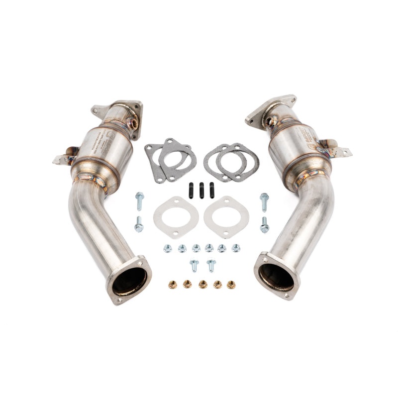 AMS Performance VR30DDTT Street Lower Downpipes w/GESI Catalytic Converter