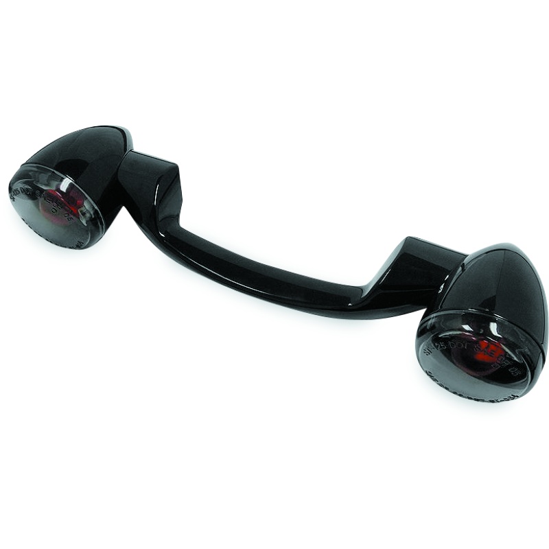 Bikers Choice 91-08 Touring 86-17 FLST Narrow Black Rear Turn Signal Bar Kit W/Smoke Lens
