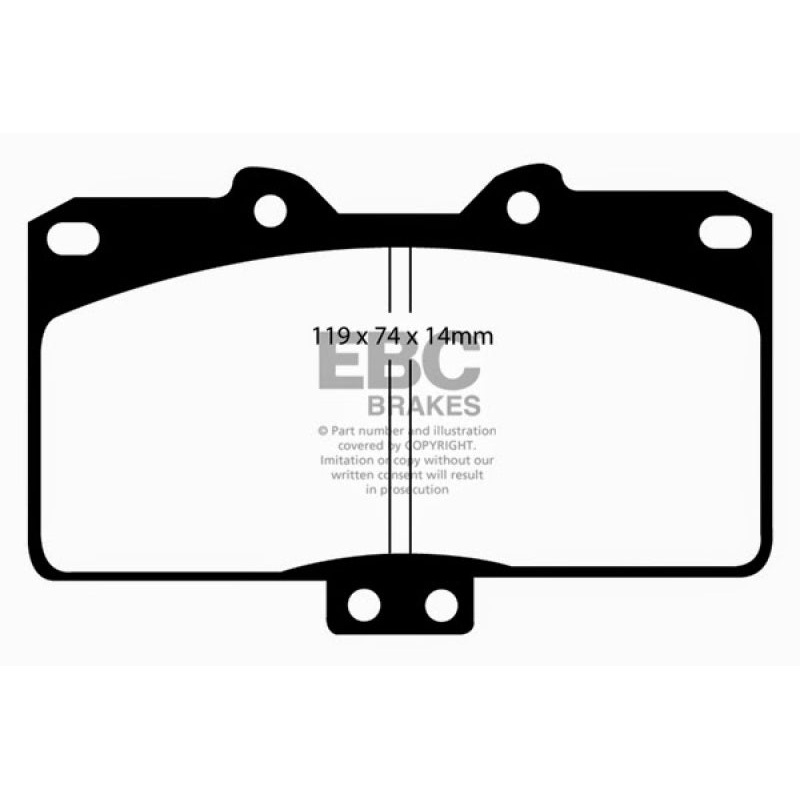 EBC 91-93 Dodge Stealth 3.0 4WD Yellowstuff Front Brake Pads