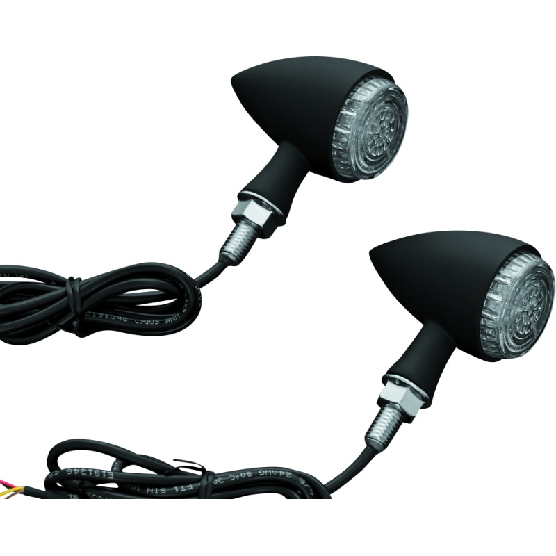 Kuryakyn Torpedo Indicator LED Amber Lights Turn Only Matte Black