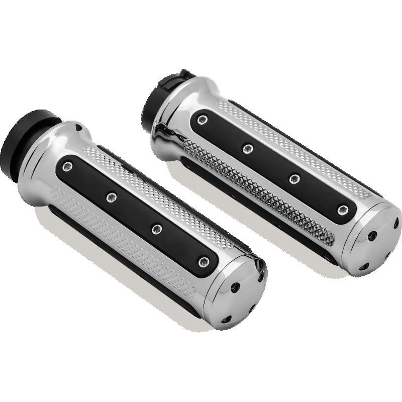 Kuryakyn Heavy Industry Grips Throttle-By-Wire Chrome