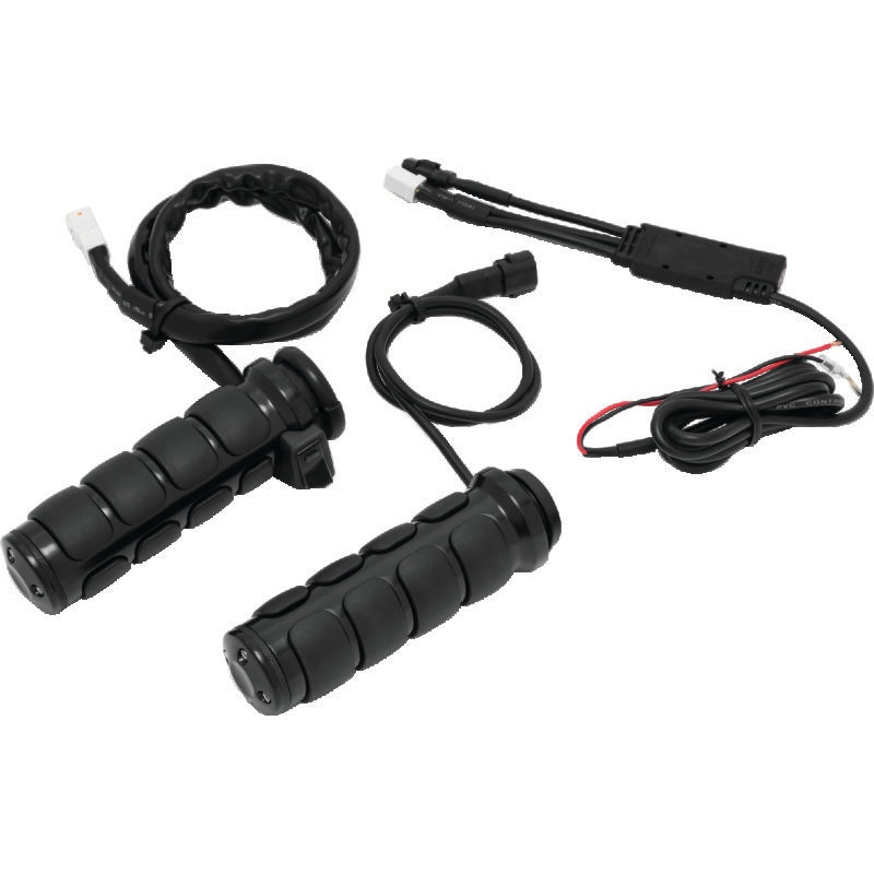 Kuryakyn Heated ISO Grips Throttle-By-Wire Gloss Black