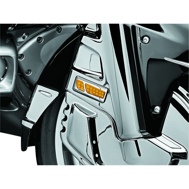 Kuryakyn L.E.D. Front Reflector Conversion Light Amber Chrome