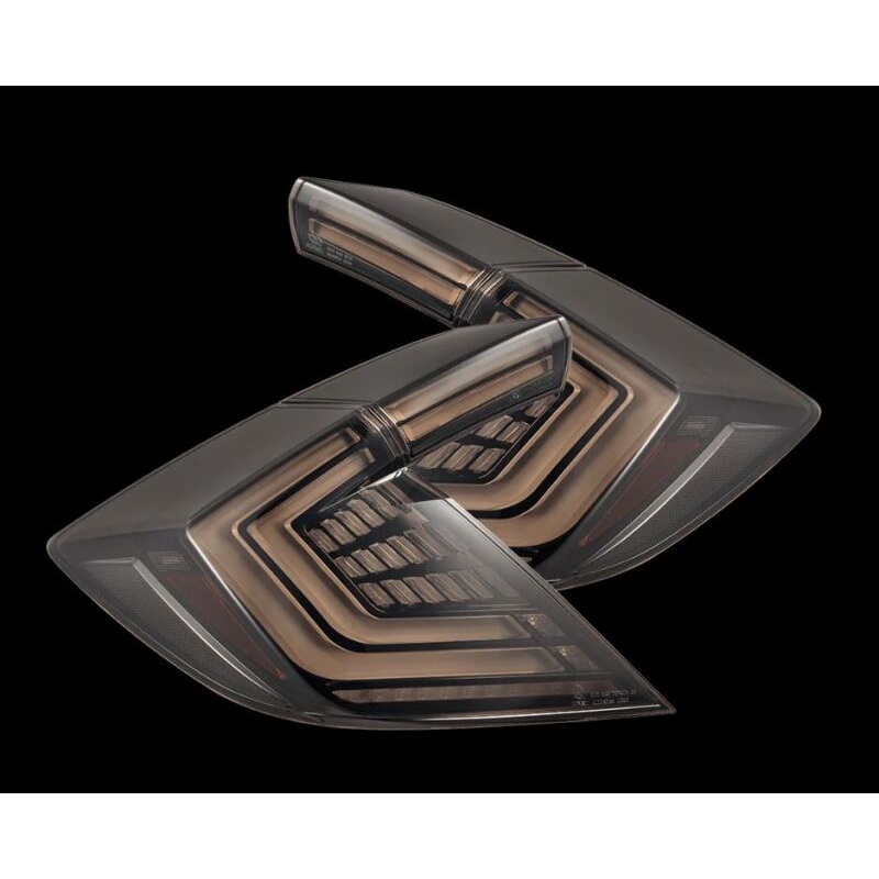 AlphaRex 16-21 Honda Civic Hatchback / Type-R FK8 Nova-Series LED Tail Lights - Black Smoke