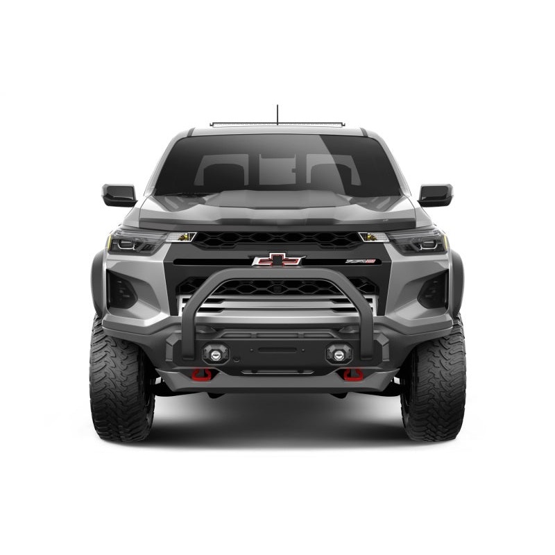 AVS 23-24 Chevrolet Colorado Aeroskin Low Profile Acrylic Hood Shield - Smoke