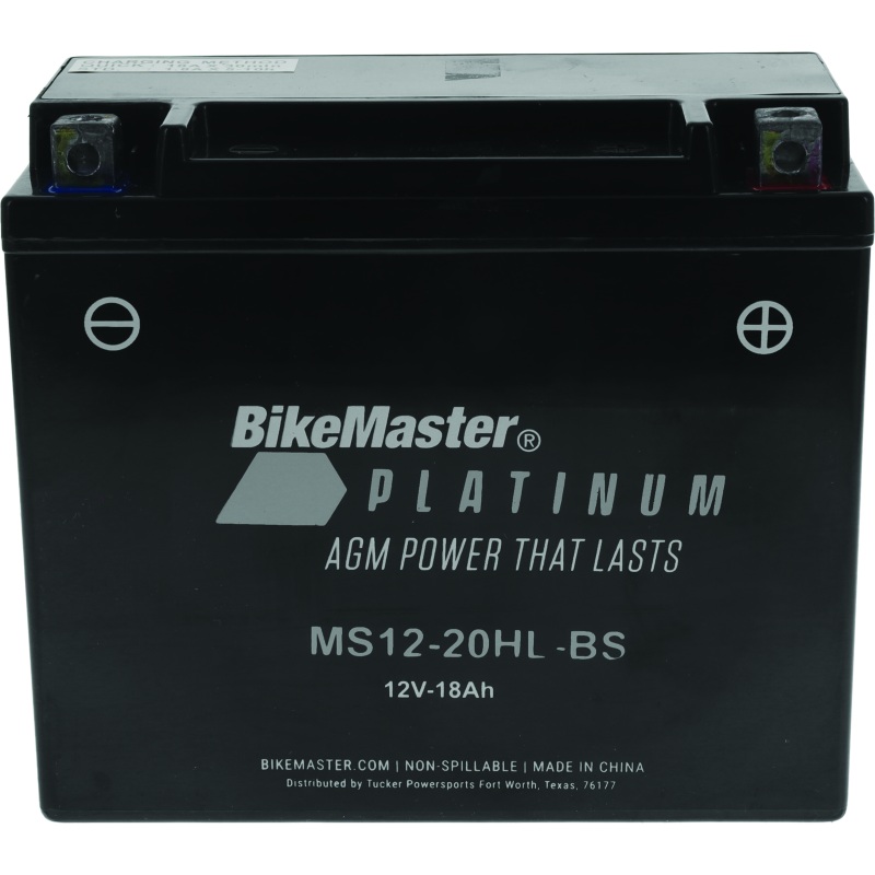 BikeMaster AGM Battery - MS12-20HL-BS