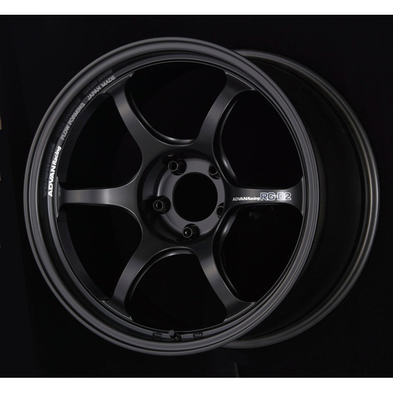 Advan RG-D2 18x9.5 +35 5-120 Semi Gloss Black Wheel