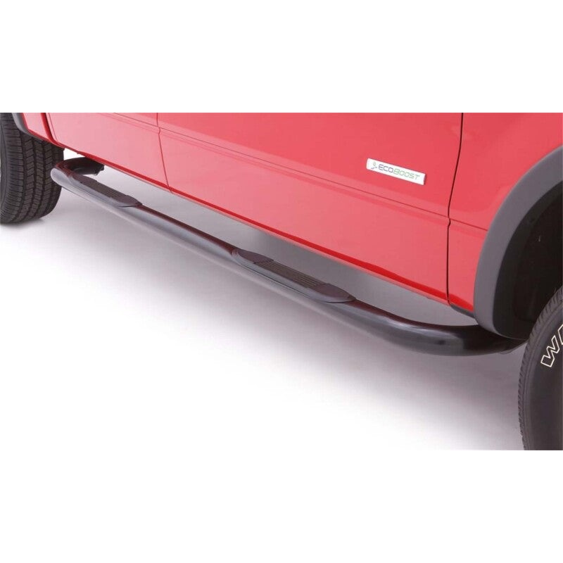Lund 15-17 Chevy Colorado Crew Cab 3in. Round Bent Steel Nerf Bars - Black