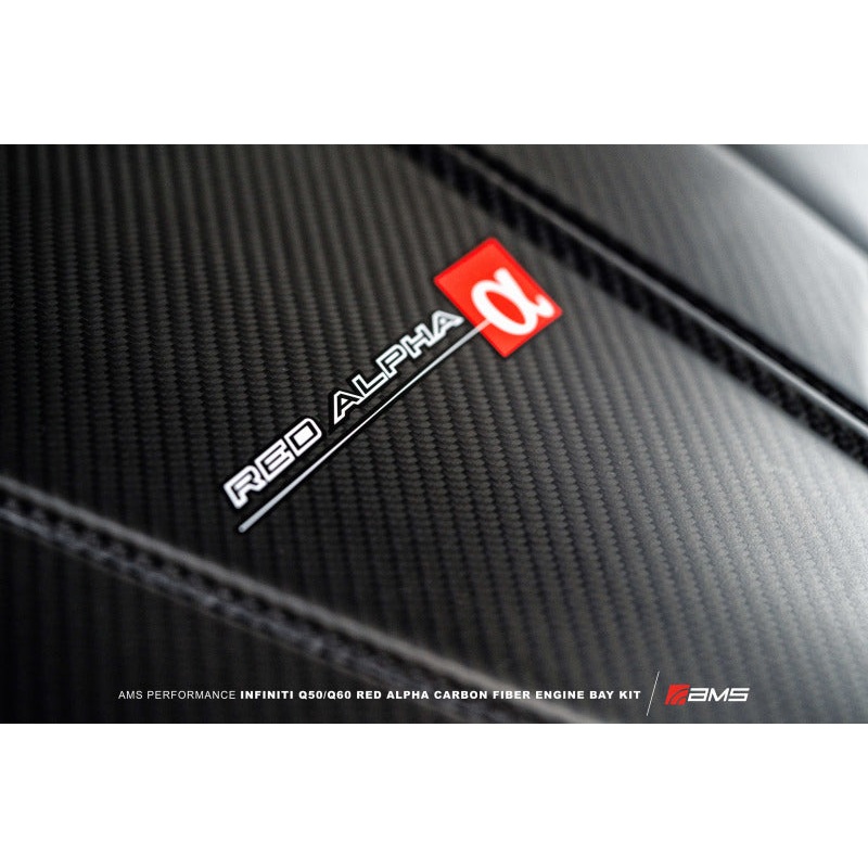 AMS Performance Infiniti 17+ Q60 / 16+ Q50 3.0TT Alpha Matte Carbon Engine Cover