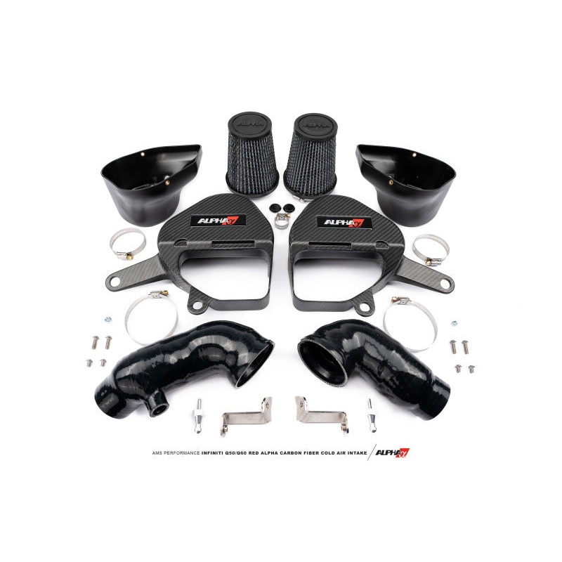 AMS Performance Infiniti Q50/Q60 Red Alpha Matte Carbon Intake Kit