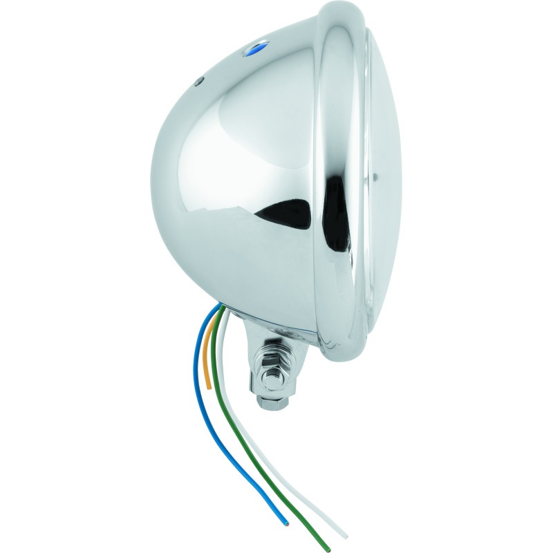 Bikers Choice 5-3/4 Chrome Bottom Mount Headlight Clear Lens H4 60/55W Universaal