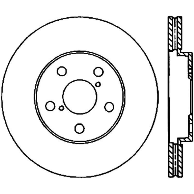StopTech Power Slot 06-11 Lexus GS Series / 06-12 IS350 Front Left Drilled & Slotted Rotor