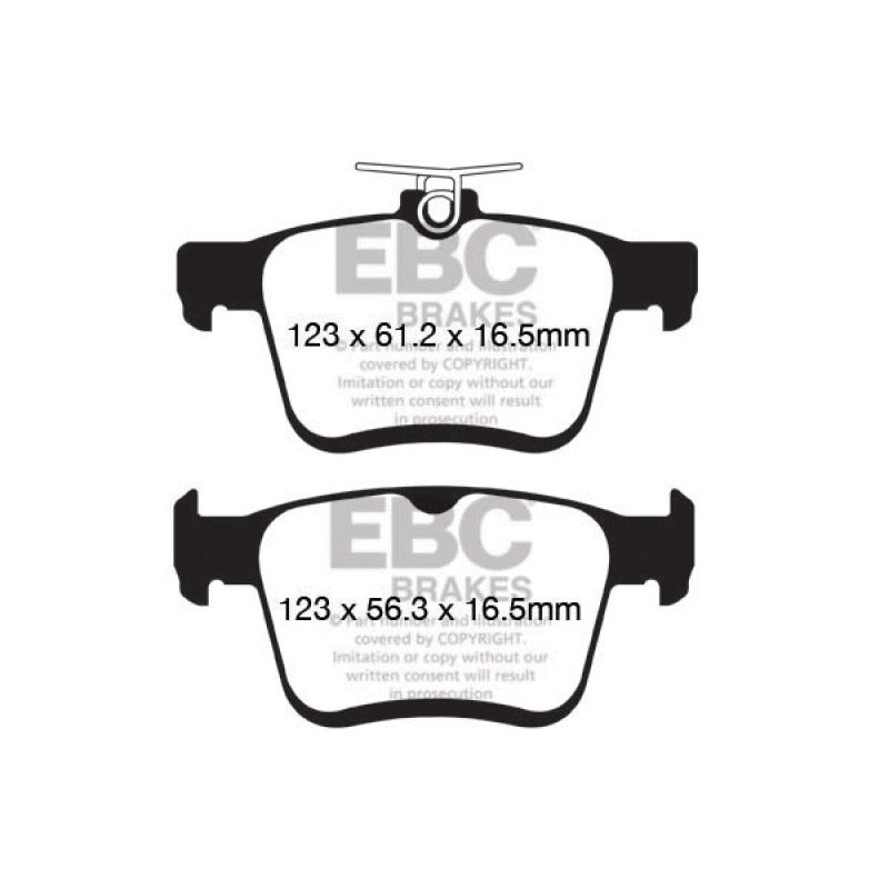 EBC 2017+ Volkswagen Atlas 2.0L Turbo Greenstuff Rear Brake Pads