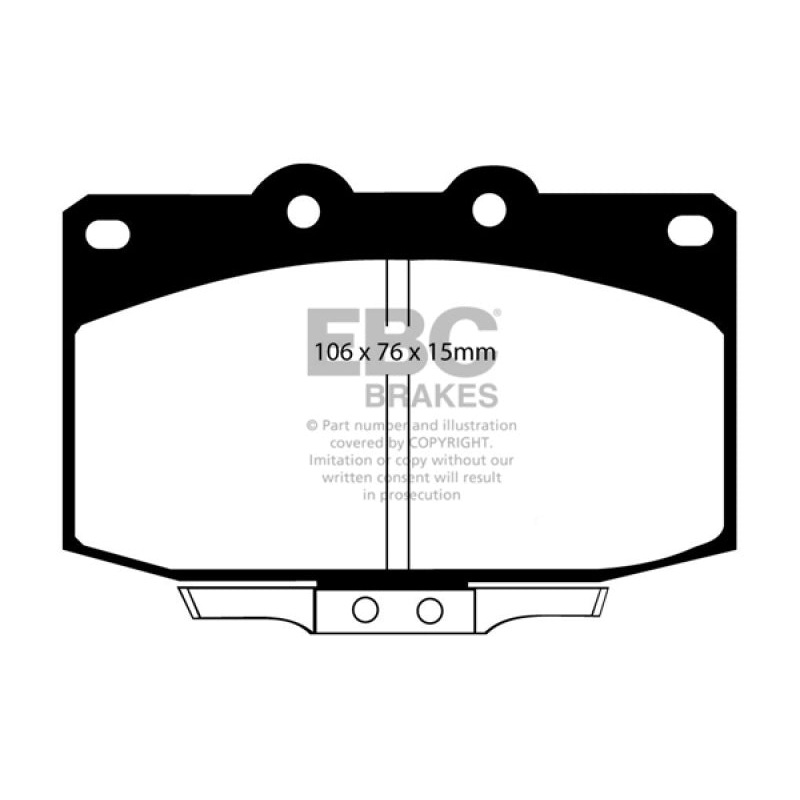 EBC 86-89 Mazda RX7 2.4 (1.3 Rotary)(Vented Rear Rotors) Greenstuff Front Brake Pads