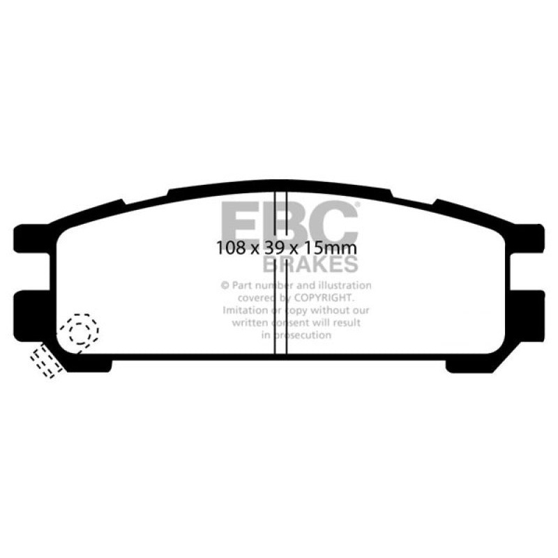 EBC 93-96 Subaru Impreza 1.8 Yellowstuff Rear Brake Pads