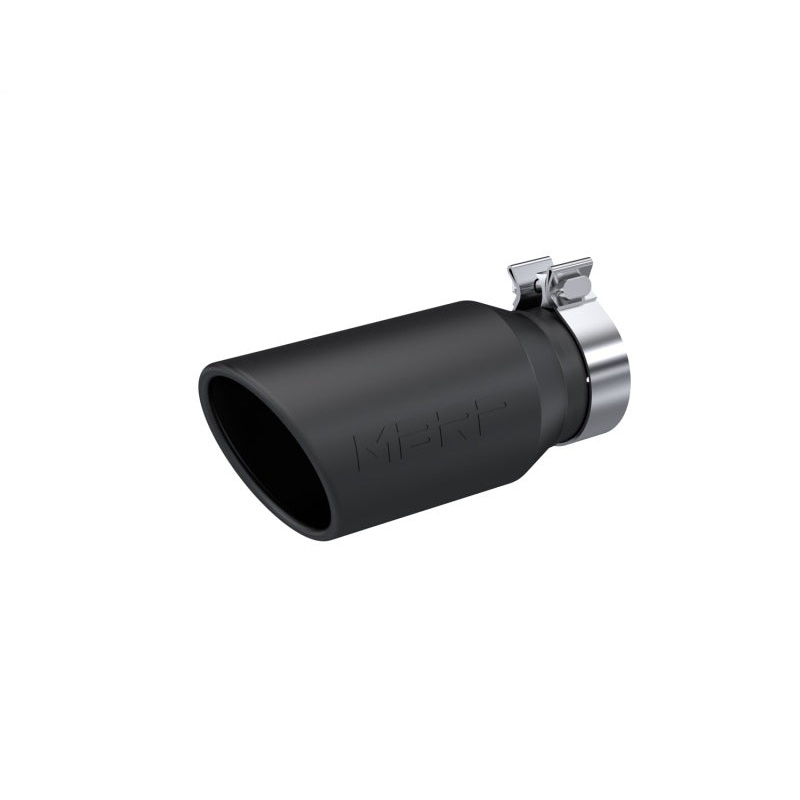 MBRP Universal Tip 4.5in OD / 3.2in Inlet / 10in Length / Angled Cut Rolled End - Black